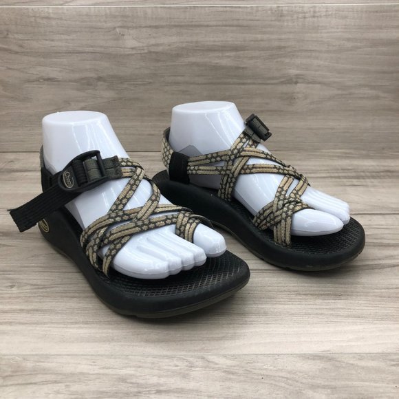 Chaco Sandals Womens 6 Zx2 Toe Strap Gray Off White Adjustable Outdoor Shoes - Picture 4 of 11